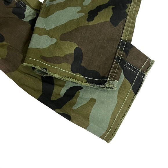 Nili Lotan Jenna Pants Green Camouflage Cropped Slim Fit Mid Rise Women Size 2 - Picture 8 of 13